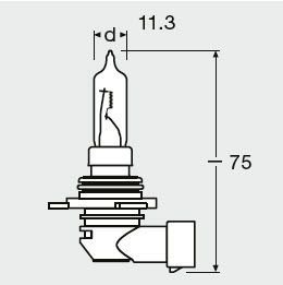 Лампа галогенная 9011 65W 12V PX20D FS1 OSRAM 4008321863966 (фото 1)