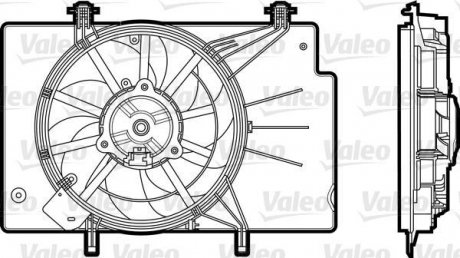 Электродвигатель, вентилятор радиатора Valeo 696344 (фото 1)