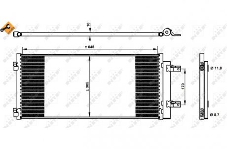 Радіатор кондиціонера OPEL ASTRA K 15- NRF 350338 (фото 1)