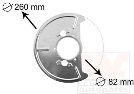 Відбивач, диск гальмівного механізму VAN WEZEL 5870371 (фото 1)