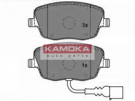 Гальмівні колодки, дискові (набір) KAMOKA JQ1013324 (фото 1)