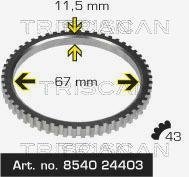 Зубчастий диск імпульсного датчика TRISCAN 854024403