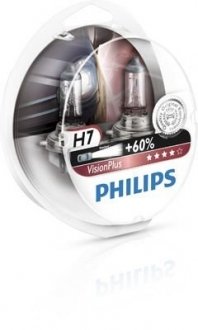 Набор ламп H7 VisionPlus 12V PX26d PHILIPS 39938728