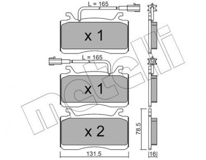 Колодки гальмівніALFA STELVIO 16- METELLI 2211410