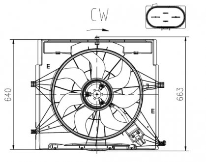 Вентилятор радіатора (з корпусом) NRF 47920 (фото 1)