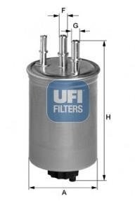 Фільтр паливний RENAULT LOGAN 1.5 DCI 07- (OE) (вир-во) UFI 2411600 (фото 1)