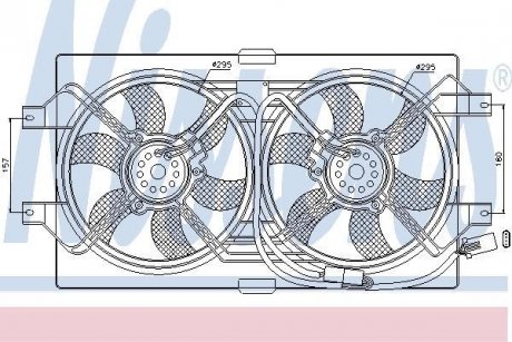 Вентилятор, охлаждение двигателя NISSENS 85386 (фото 1)