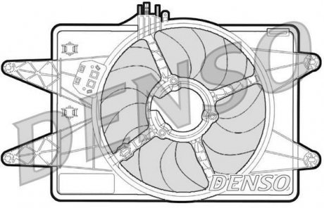 Вентилятор, охлаждение двигателя DENSO DER09024 (фото 1)
