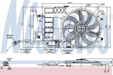 Вентилятор, охлаждение двигателя NISSENS 85125 (фото 1)