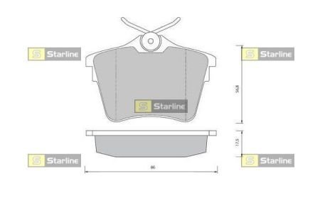 Колодки тормозные дисковые, к-т. STARLINE BDS419 (фото 1)