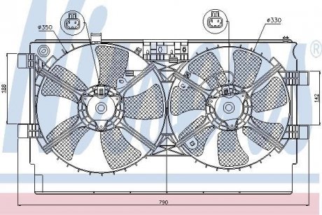 Вентилятор, охлаждение двигателя NISSENS 85635 (фото 1)