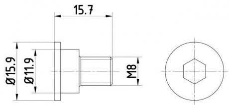 Болт, диск тормозного механизма TEXTAR TPM0003 (фото 1)