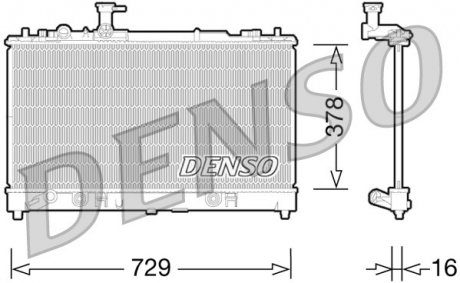 Радіатор, охолодження двигуна DENSO DRM44026 (фото 1)