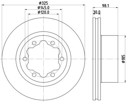 Tarcza ham. malow. tyі MAN VW HELLA 8DD355132201