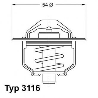 Термостат системи охолодження WAHLER 311682D