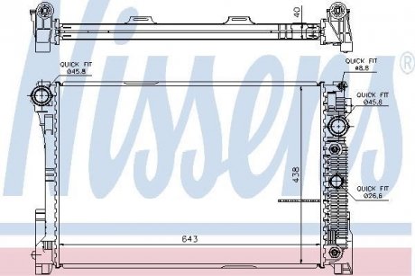 Радіатор, охолодження двигуна NISSENS 67101 (фото 1)