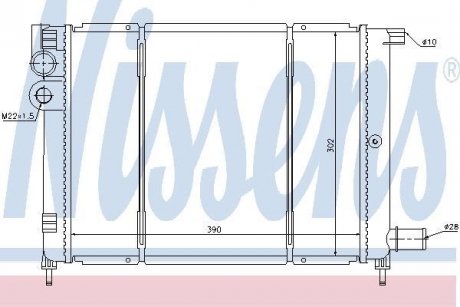 Радіатор, охолодження двигуна NISSENS 61397