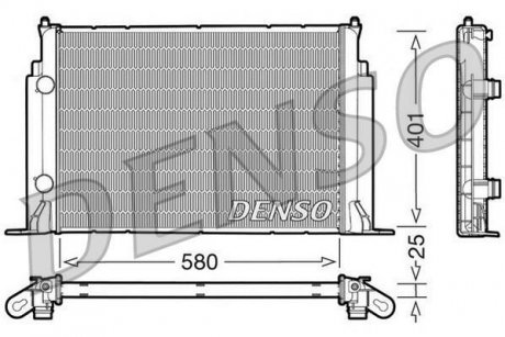 Радіатор, охолодження двигуна DENSO DRM09122 (фото 1)