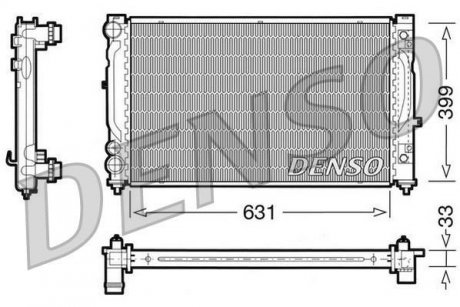 Радіатор, охолодження двигуна DENSO DRM02030 (фото 1)
