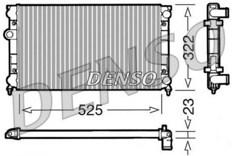 Радіатор, охолодження двигуна DENSO DRM32006 (фото 1)