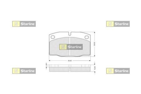Комплект гальмівних колодок STARLINE BDS021 (фото 1)