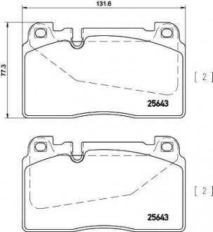 Дисковые тормозные колодки HELLA 8DB355020251