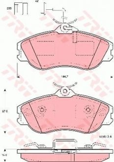 Гальмівні колодки, дискові TRW GDB816