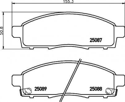 Колодки гальмівні, дискові BREMBO P56102