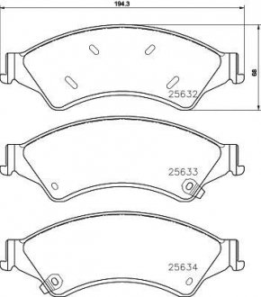 Дисковые тормозные колодки HELLA 8DB355020781