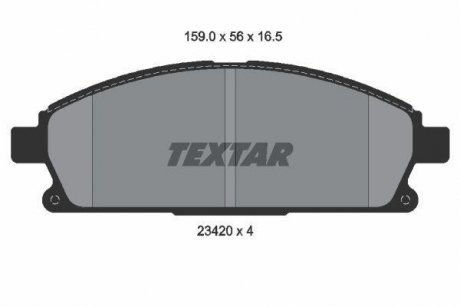Гальмівні колодки (набір) TEXTAR 2342004