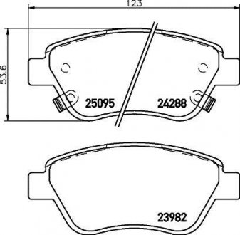 Гальмівні колодки (набір) HELLA 8DB355021131