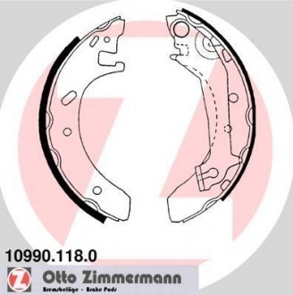 Гальмівні колодки (набір) ZIMMERMANN 109901180