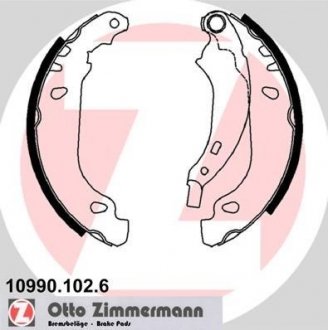 Гальмівні колодки (набір) ZIMMERMANN 109901026