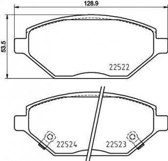 Гальмівні колодки (набір) BREMBO P59093