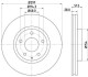 Диск гальмівний 55574PRO HELLA 8DD355119581 (фото 1)