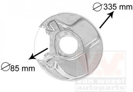 Захист гальмівного диска VAN WEZEL 3010374