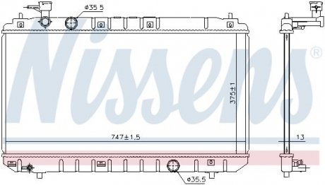 CHЈODNICA LIFAN X60 11- NISSENS 606666 (фото 1)