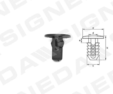 ПЛАСТМАСОВІ КРІПЛЕННЯ | MAZDA 323 S, 11.94 - 08.98/323 P, 01.97 - 10.00 Signeda T64410