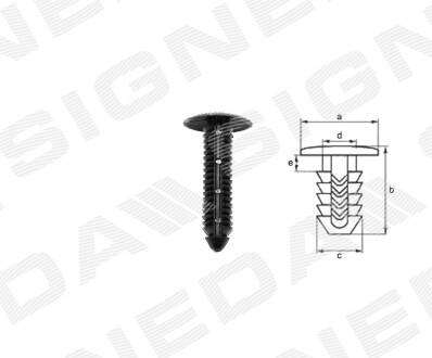 ПЛАСТМАСОВІ КРІПЛЕННЯ | PLASTIC CLIPS Signeda T126910