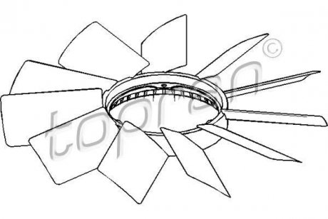Крильчатка вентилятора TOPRAN / HANS PRIES 500901 (фото 1)
