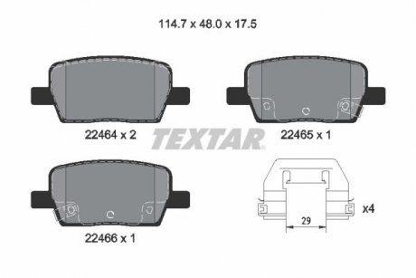 KLOCKI HAMULCOWE TYL TEXTAR 2246401