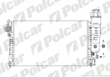 Радіатор охолодження Polcar 57450801