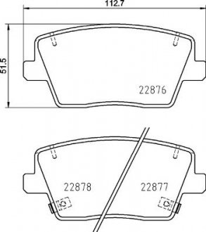 KLOCKI HAMULCOWE TYL BREMBO P30112