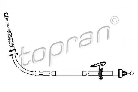Трос ручного гальма TOPRAN / HANS PRIES 501102 (фото 1)
