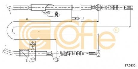 Трос ручного гальма COFLE 170235