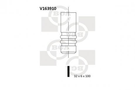 Всмоктуючий клапан BGA V163910 (фото 1)