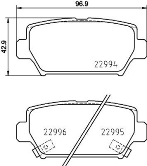 Klocki ham. tył MI HELLA 8DB355039401