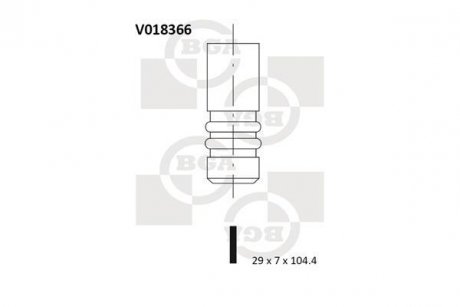 Клапан випускний BGA V018366