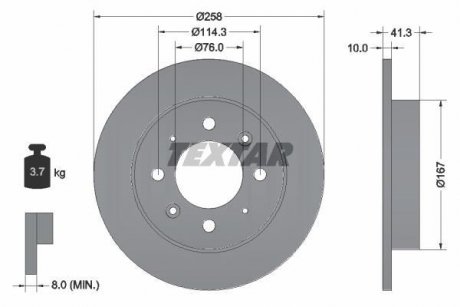 Гальмівний диск TEXTAR 92134303 (фото 1)