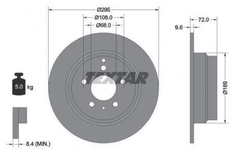 Гальмівний диск TEXTAR 92066803 (фото 1)